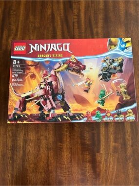 New! LEGO 71793 Ninjago Dragons Rising Heatwave Transforming Lava Dragon Retired